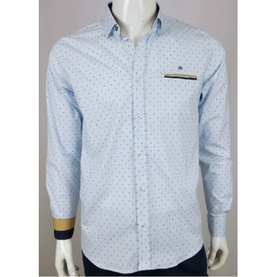 12990 CAMISA CRO ESTAMPADA BOTONCILLO OCULTO