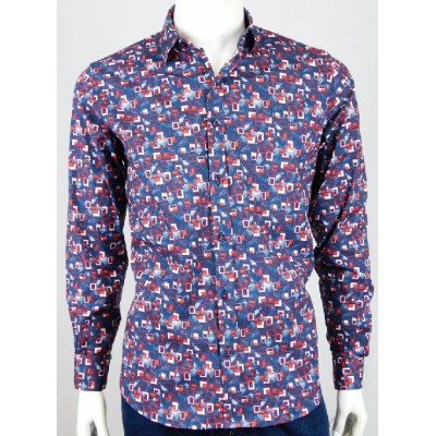 12995 CAMISA CRO ESTAMPADA BOTONCILLO OCULTO