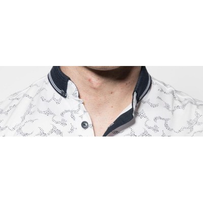 13092 POLO CRO ESTAMPADO CUELLO BOTÓN