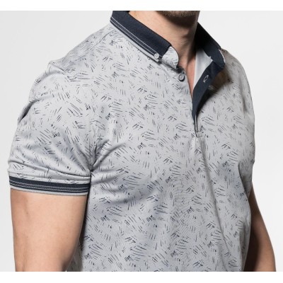 13095 POLO CRO ESTAMPADO CUELLO BOTÓN