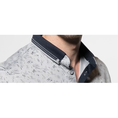 13095 POLO CRO ESTAMPADO CUELLO BOTÓN